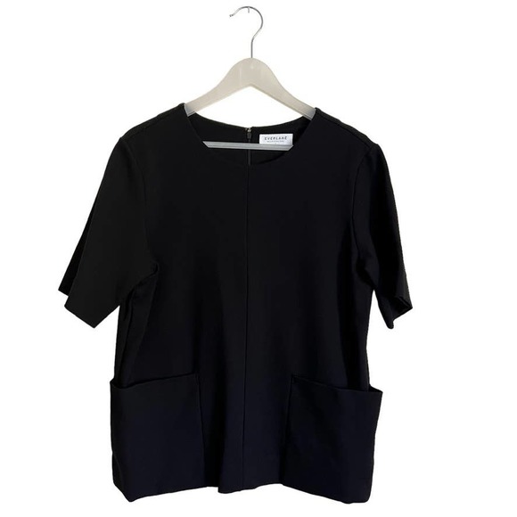 Everlane Tops - Everlane Ponte Structured Short Sleeve Blouse with Double Pockets Size Large